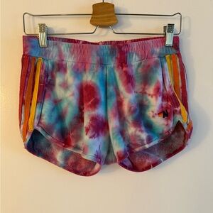 Aviator Nation Pink Tie Dye Stripe Shorts